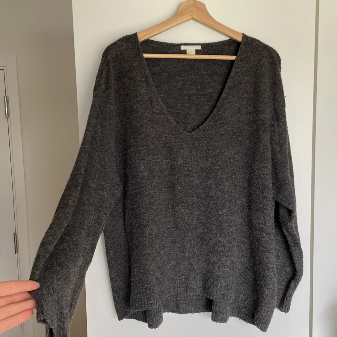 Så mysig oversized stickad tröja