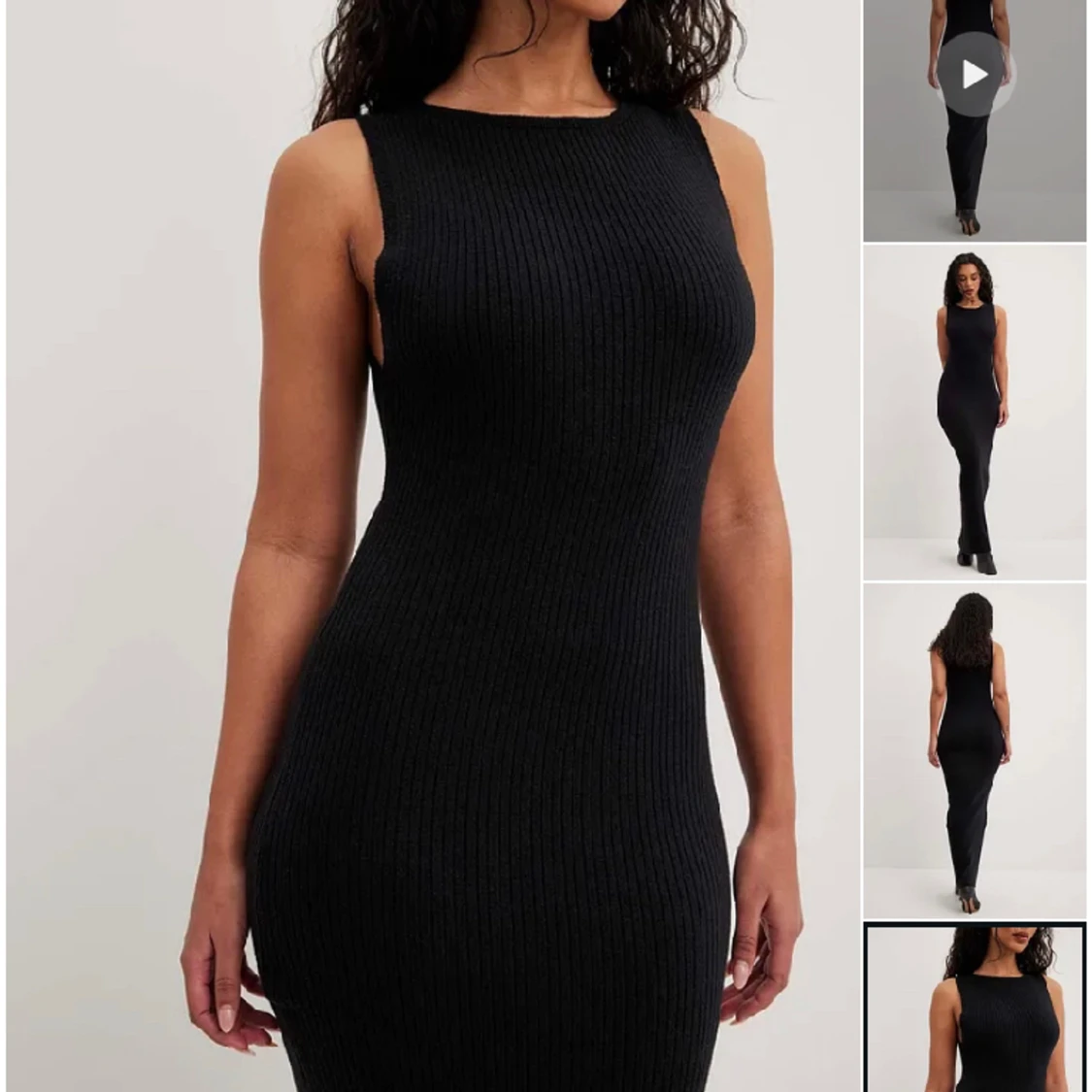 Ribbad maxiklänning - 90