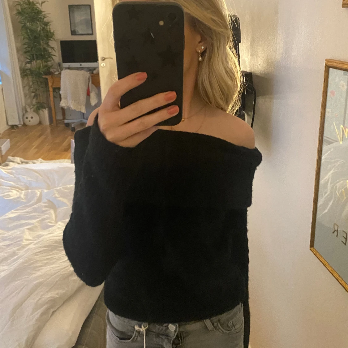 Off shoulder tröja - 90
