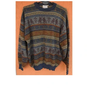 80s FRANCOLINI FILATI LANEROSSI Chawitt Vintage Mens Sweater Tribal Abstract Geometric  - säljer denna jättefina retro tröjan från 80-talet  bra skicka använda ett fåtal gånger är fint oversized 