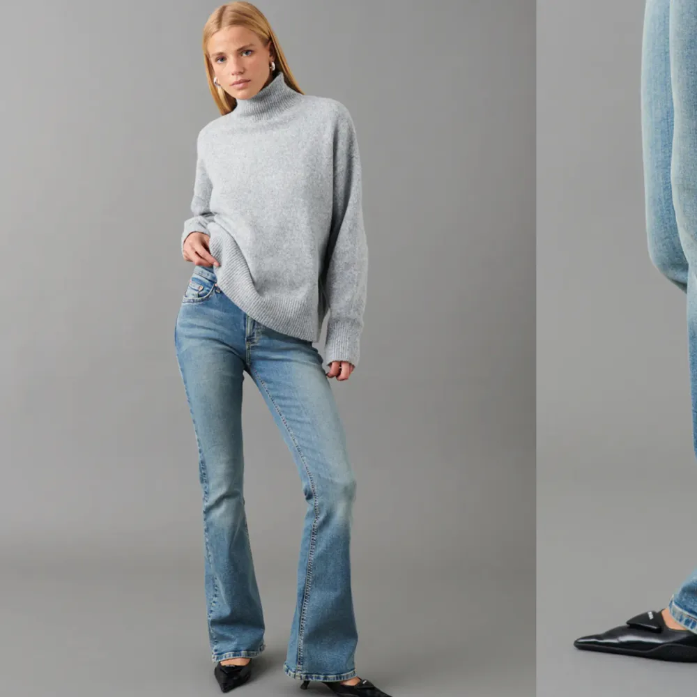 Low waist bootcut jeans från Gina tricot, som nya. Jeans & Byxor.
