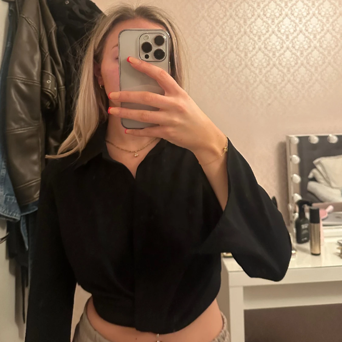 Croppad skjorta  - 90