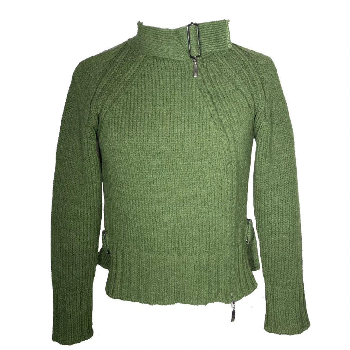 Grön stickad kofta  - 90