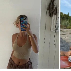 Halter top - Säljer min halter top från Djerf Avenue. Den på bilden men i färgen liqourice, alltså svart!