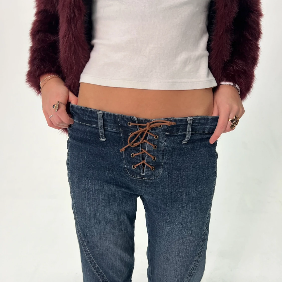 REMAKE LACED JEANS - 91