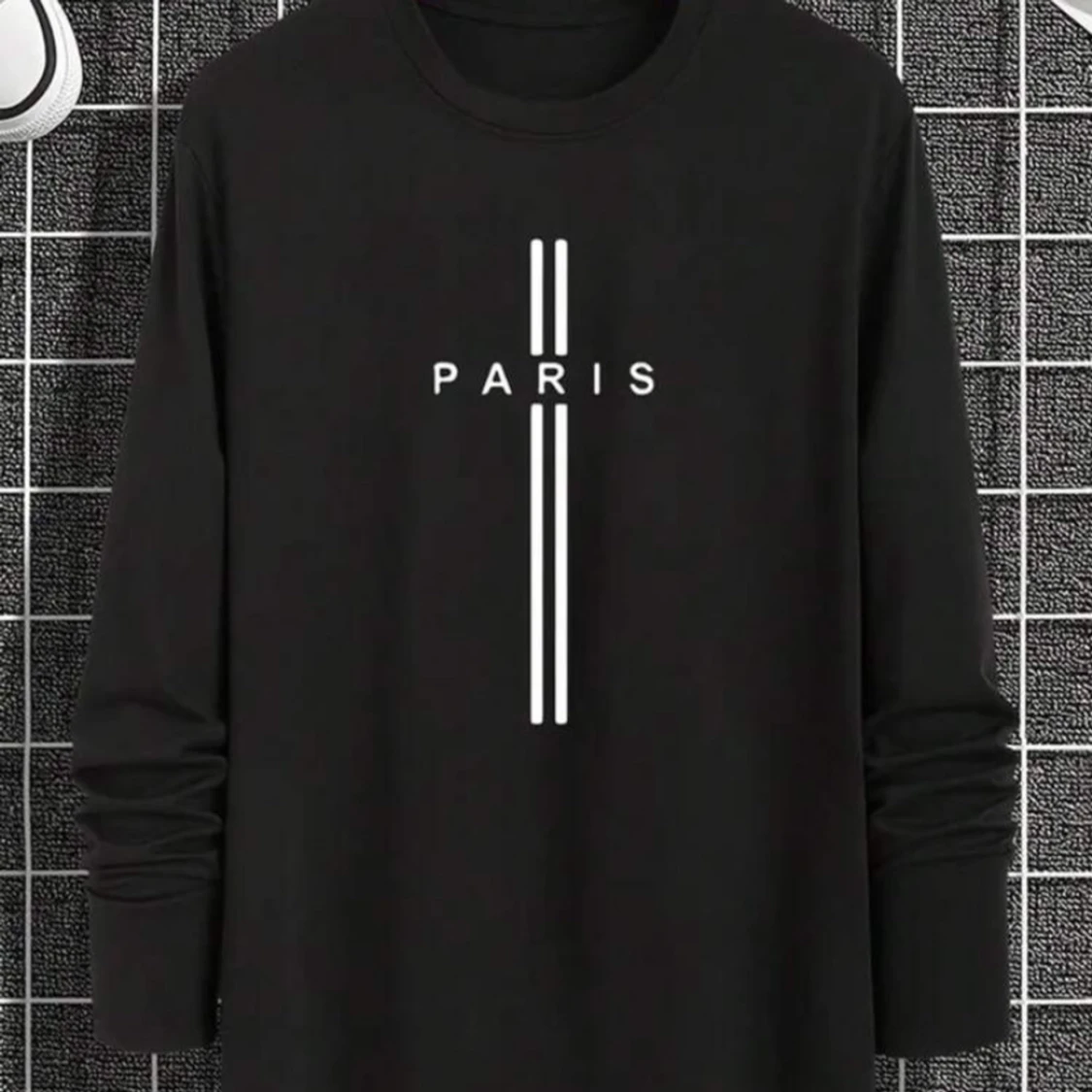 Herr Randig T-shirts Med Bokstavstryck - 90