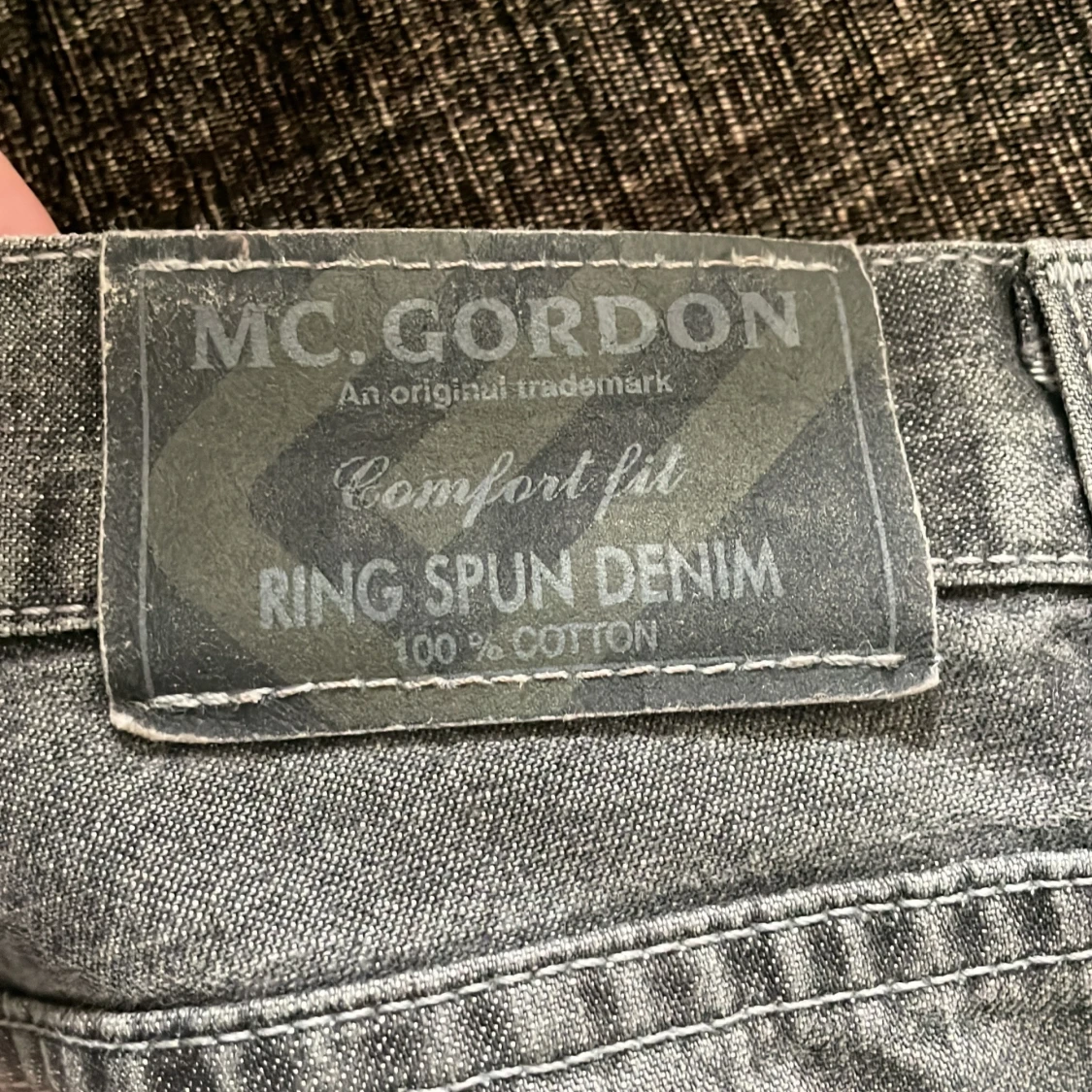 ljusgråa bootcut jeans  - 92