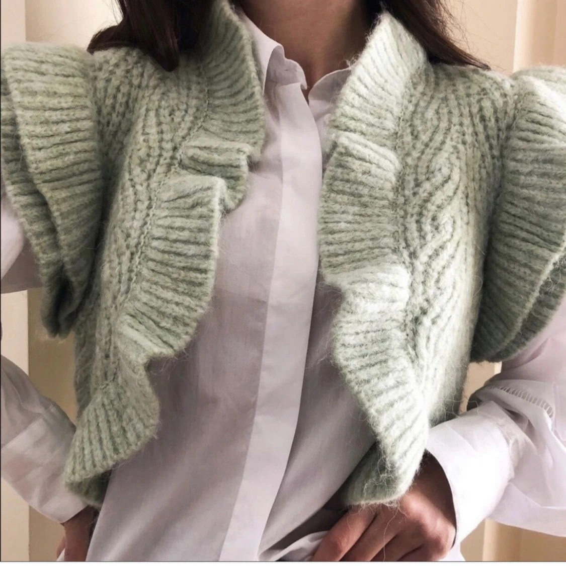 Grön zara väst/kofta - 90