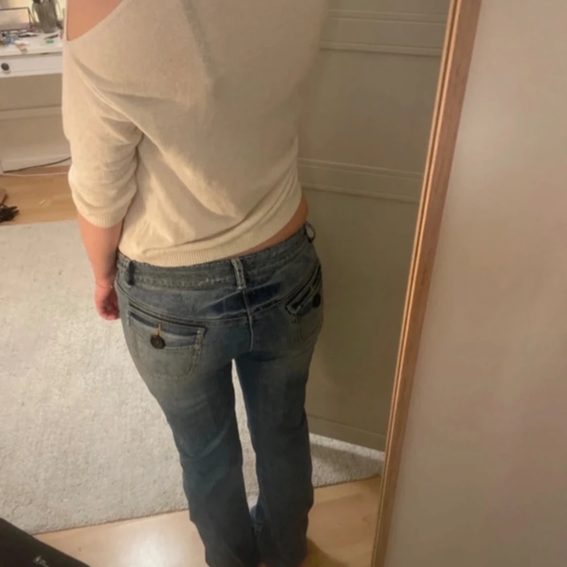 Bootcut lågmidjade jeans - 90