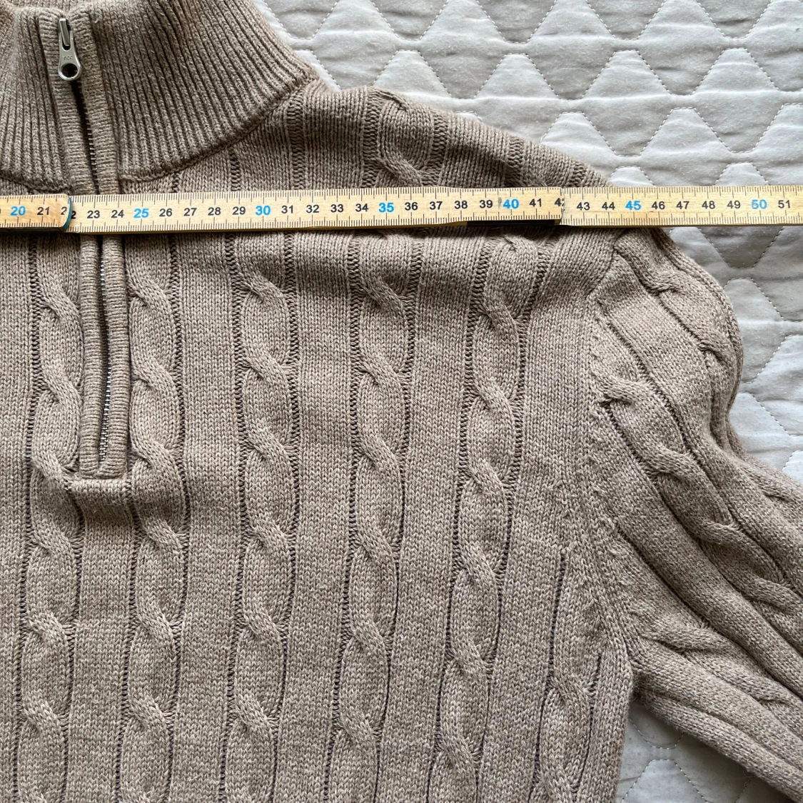 John henric kabelstickad halfzip - 91