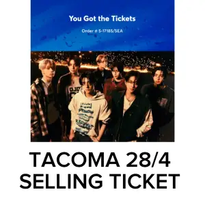 Hej! Säljer min biljett till Enhypen i tacoma den 28/4 🤍 Säljer för vad jag köpte, ifall du har några fler frågor kring biljetten är det bara att höra av sig!🫶