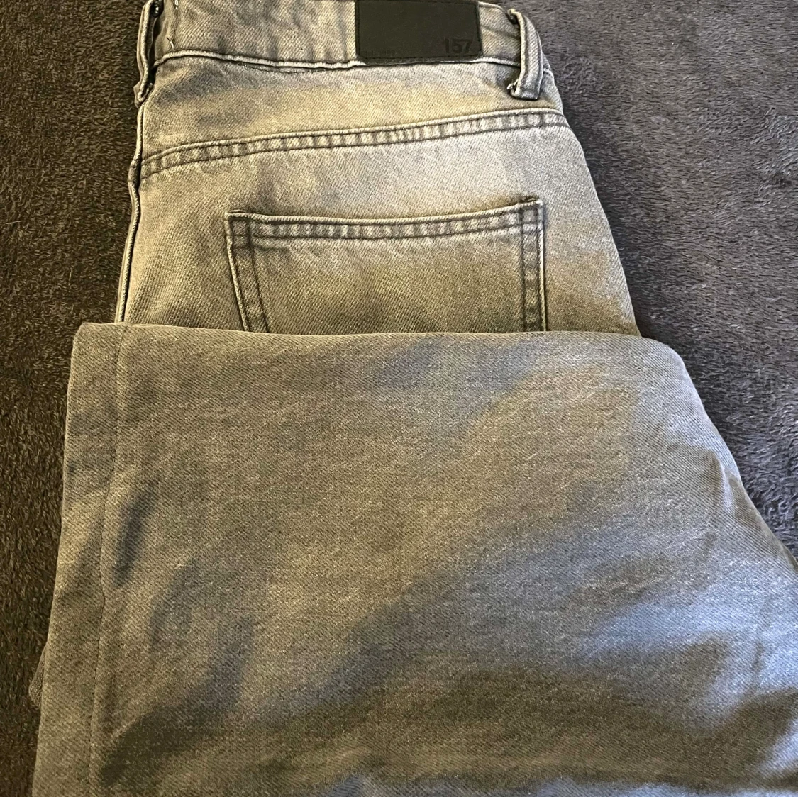 Lågmidjade, straight leg jeans  - 1