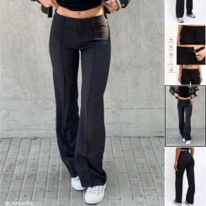 Low waist kostymbyxor - Säljer mina skit snygga kostymbyxor från Madlady då jag köpte fel storlek och var för snabb med att ta av prislappen, så HELT oanvända!!🩷Storlek: 36-TALL Nypris: 650kr