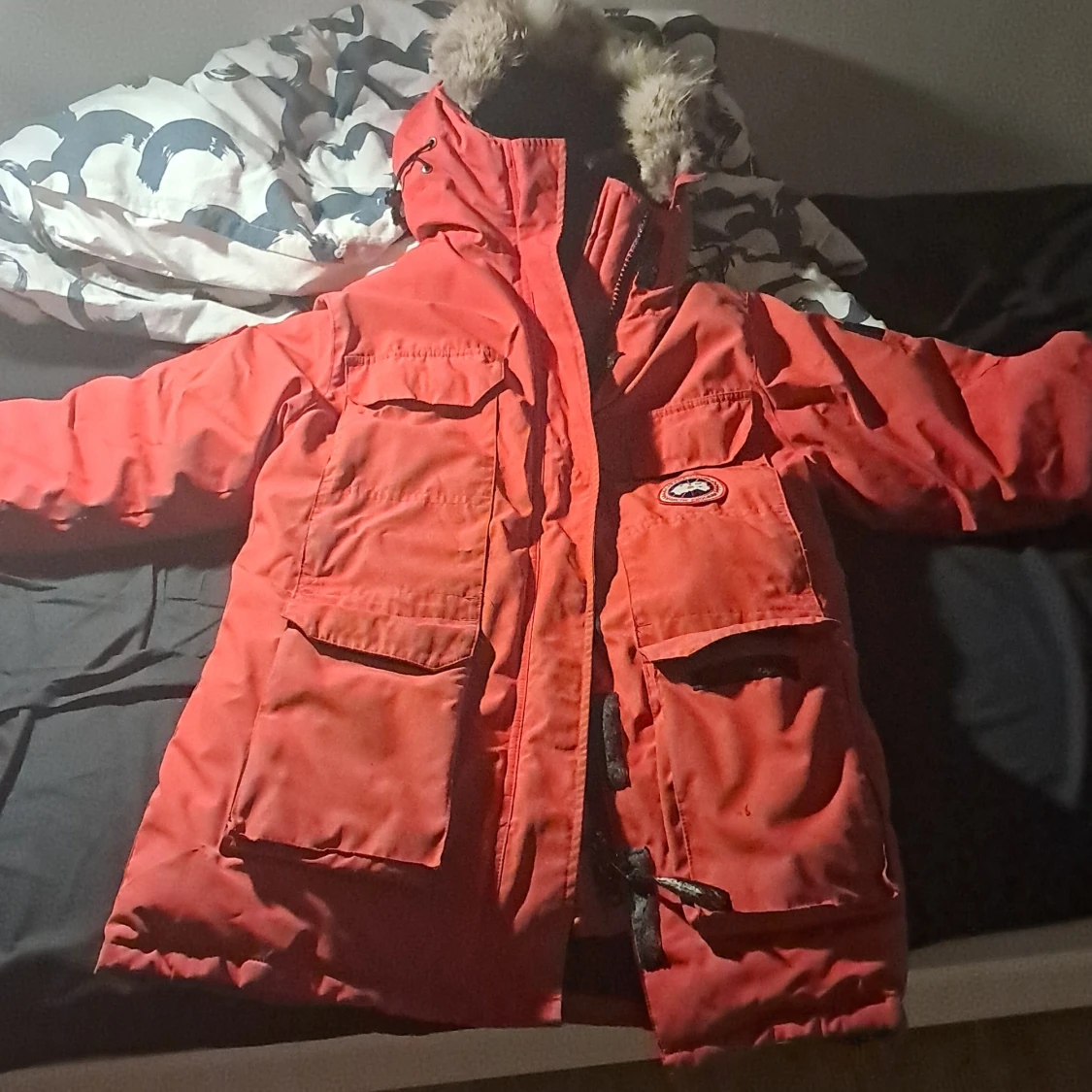 Röd cannada goose jacka - 90