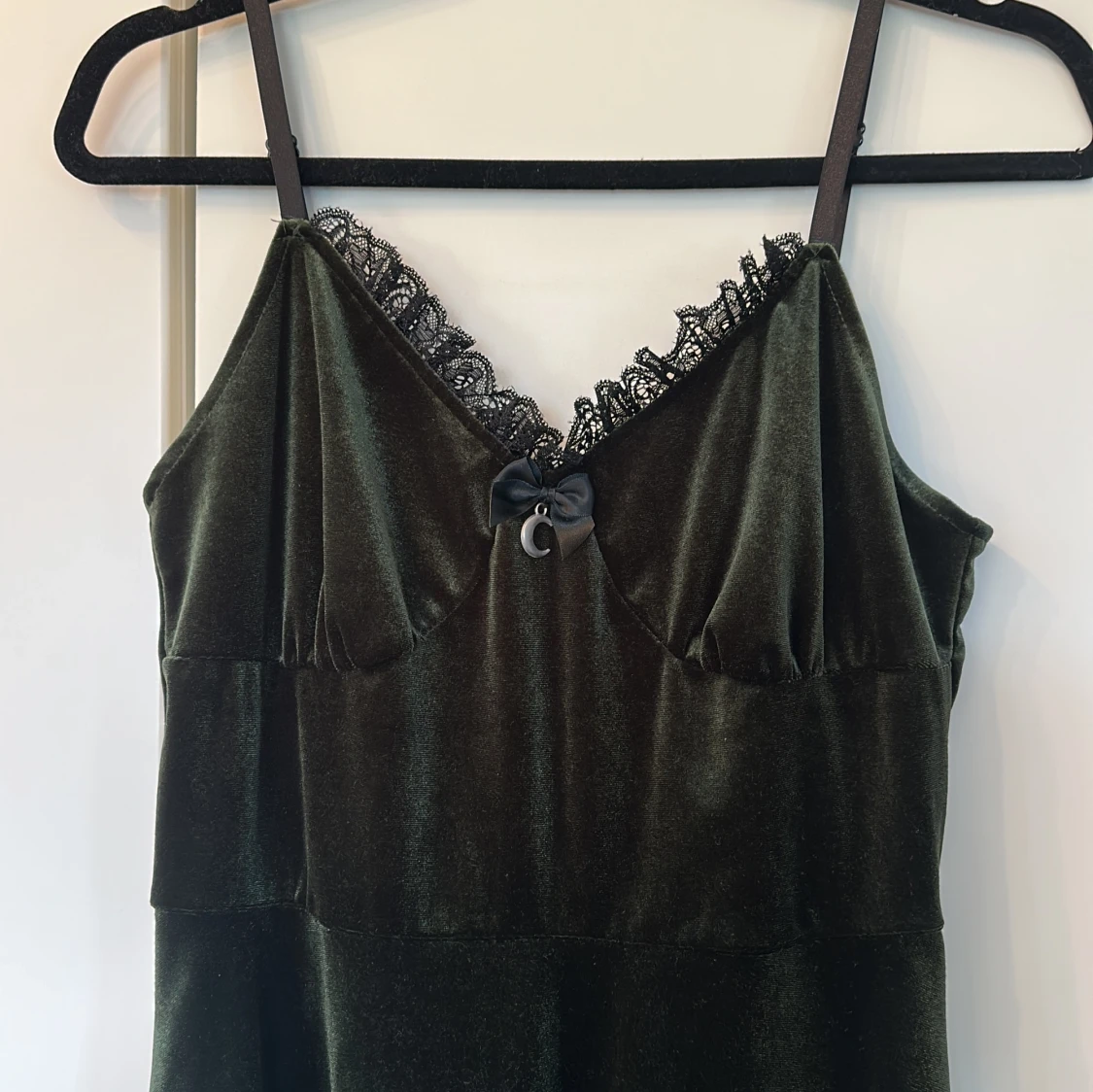 Grön sammets klänning  - 90