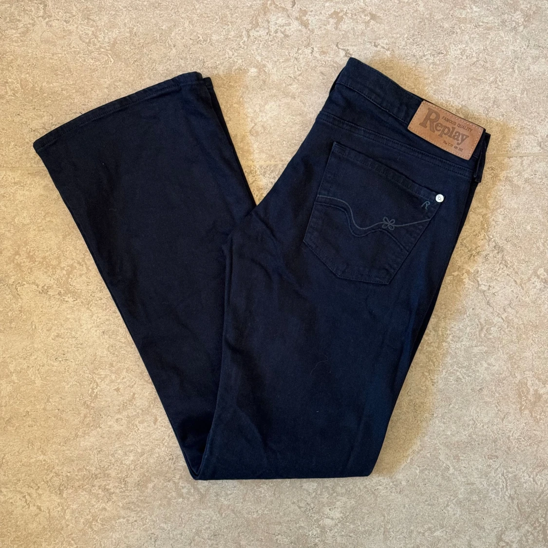 Dam Replay W 442, 032 Bootcut Svarta Jeans