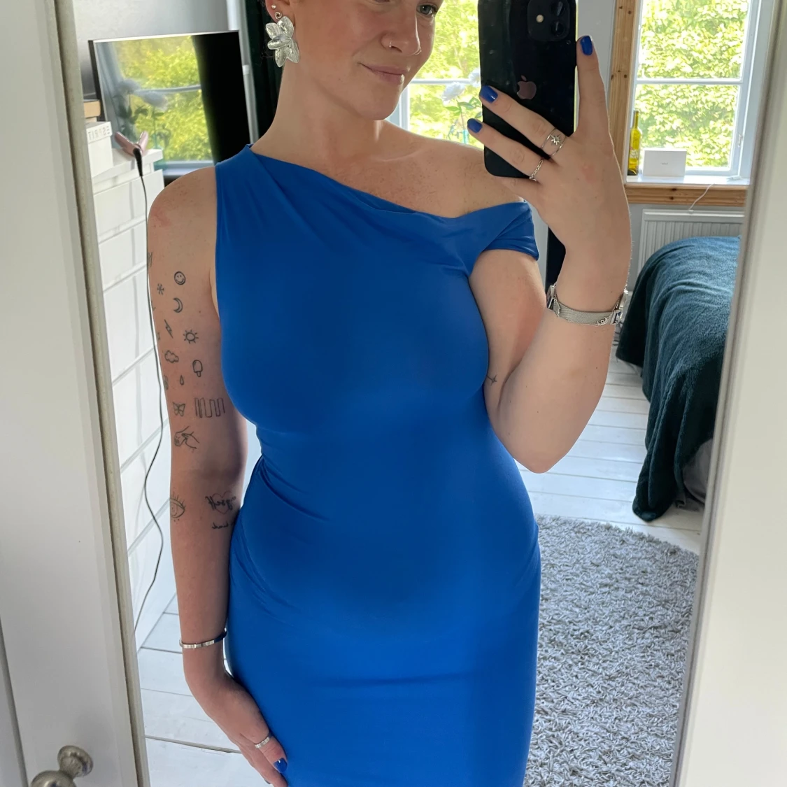 blå långklänning - 91