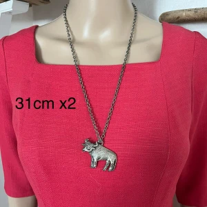 Halsband oxen oxe silvrigt - Vet ej material 