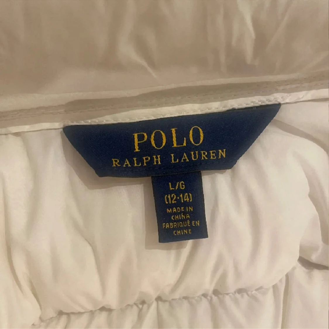 Vit Ralph Lauren jacka  - 90