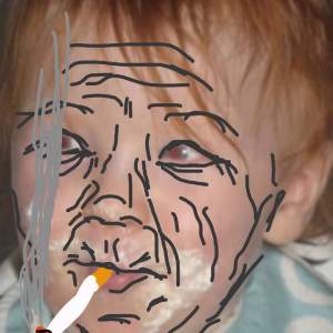 Baby Fredrik NFTS är mina finaste projekt: baby Fredrik  smoking marlboro
