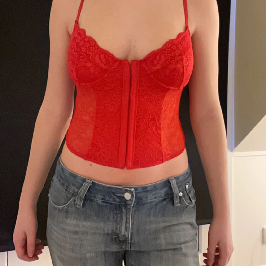 Röd corsett