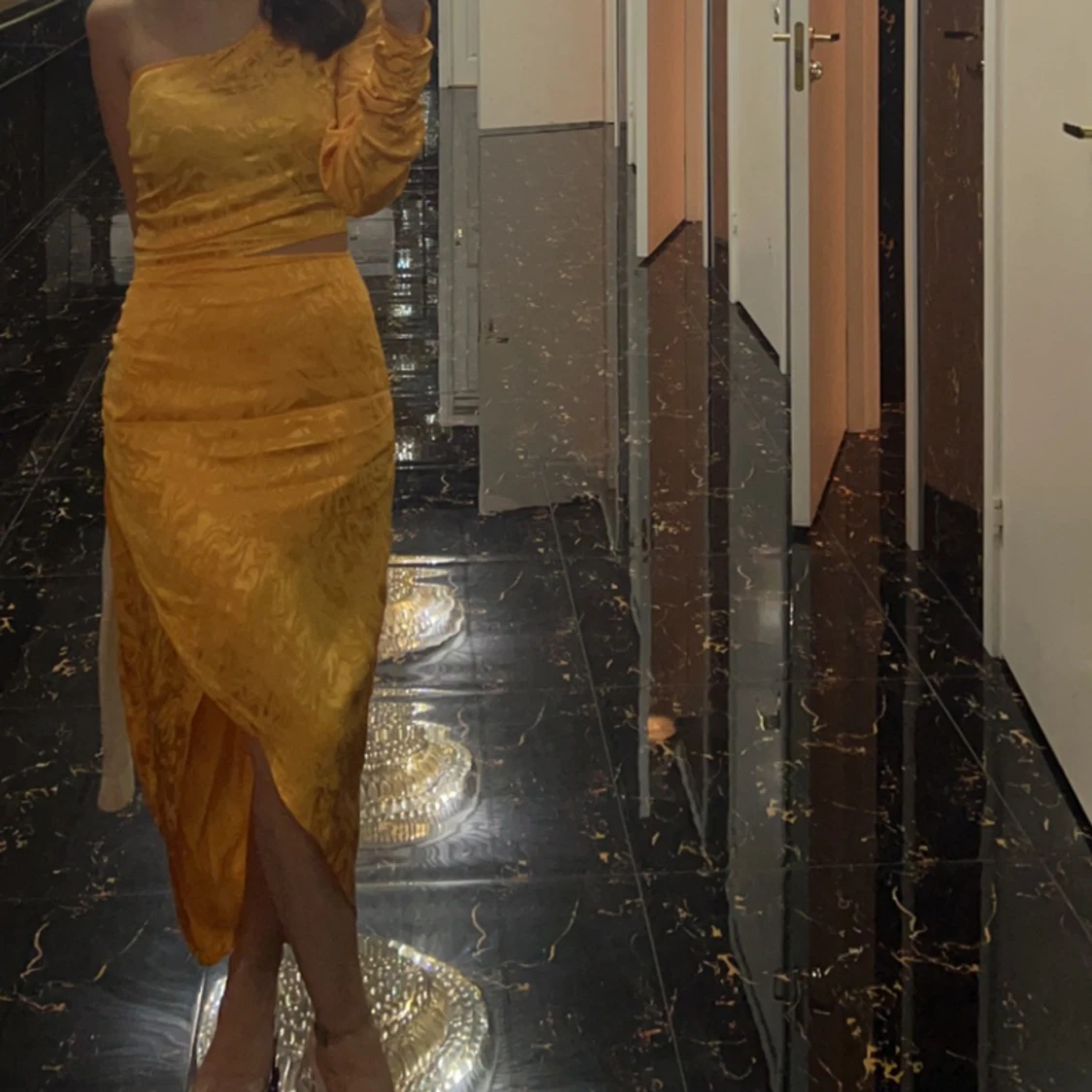 Orange elegant klänning  - 91