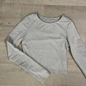 Grå topp - Säljer denna ljusgråa långärmade topp. Stl M, men liten i stl så skulle säga den är som en S. Aldrig använd 
