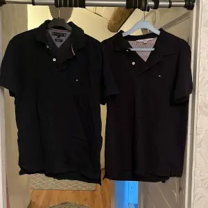 Säljer mina två piké T-shirtar i paketpris, båda är i storlek m och är i gott skick, den högra kanske lite finare skick. den mörkblåa till (vänster) och den svarta till (höger). 2 för 250 kr, separata 150kr. Pris kan diskuteras 