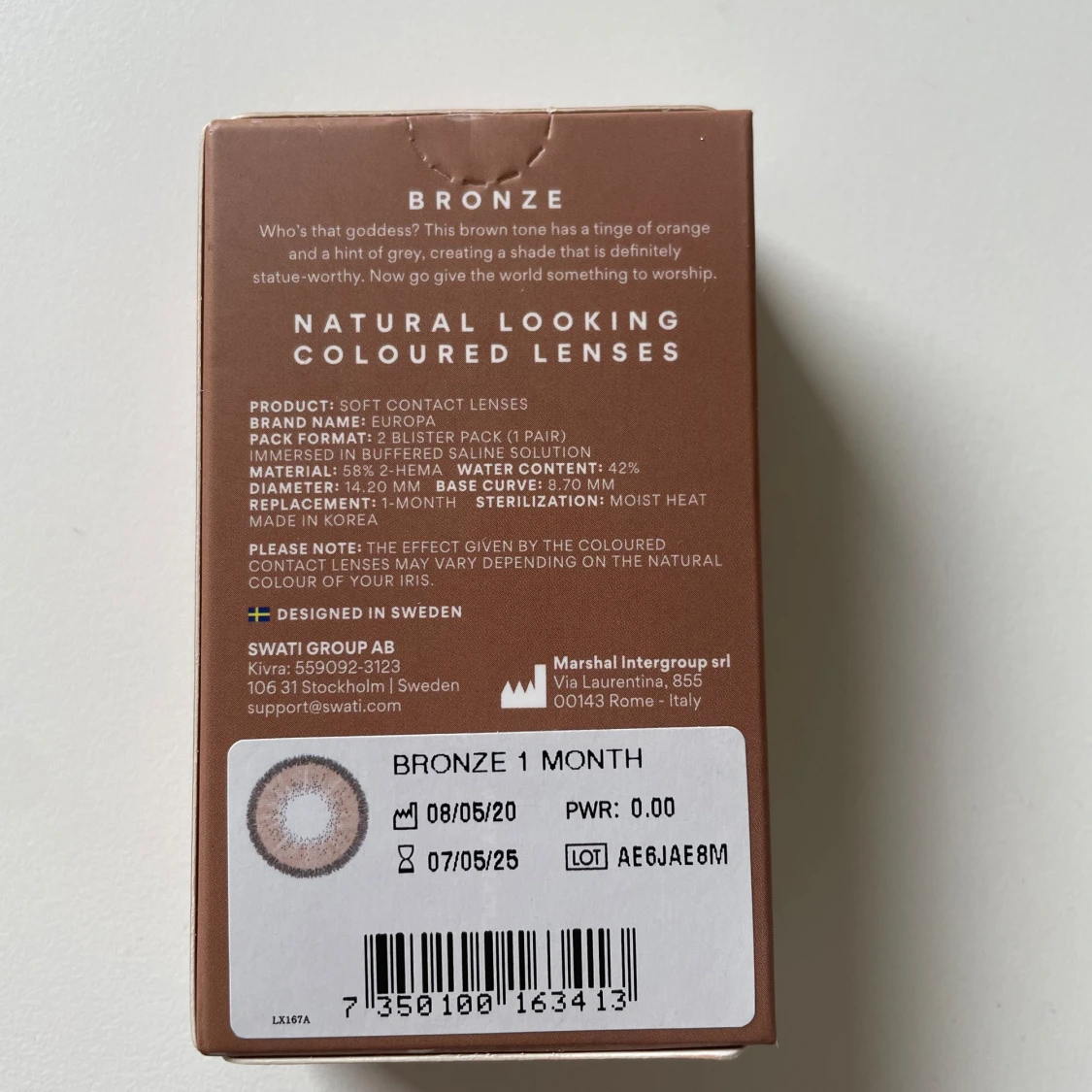 Swati färgade linser i brun/bronze - 90