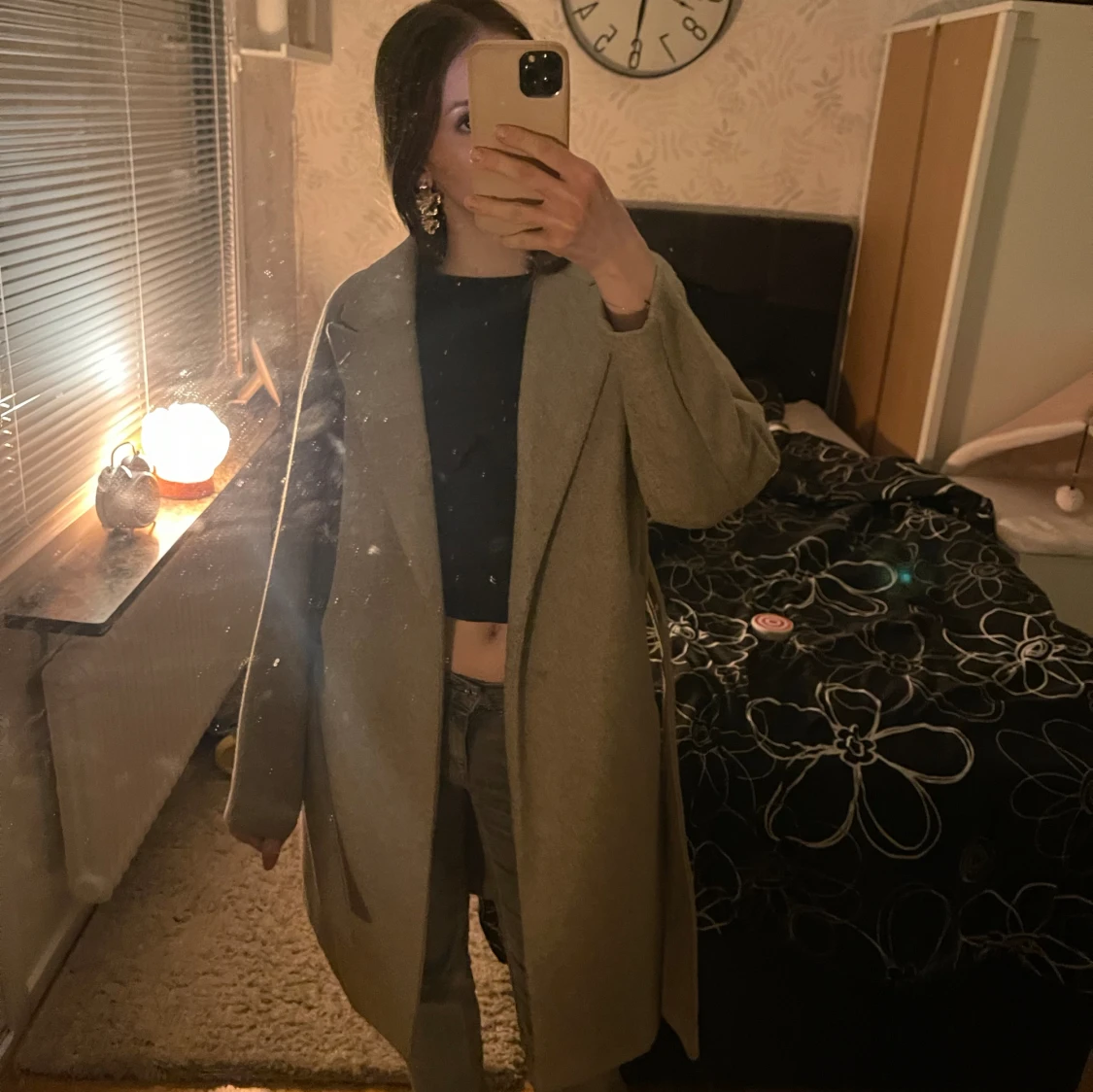 Jätte fin beige lång kappa! - 90