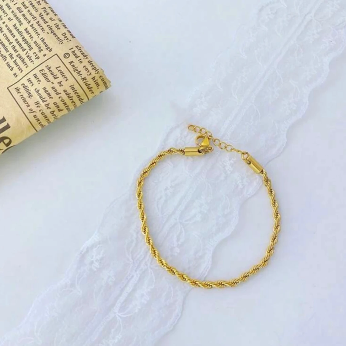 Fin 18K Guldpläterad Kedja / Armband