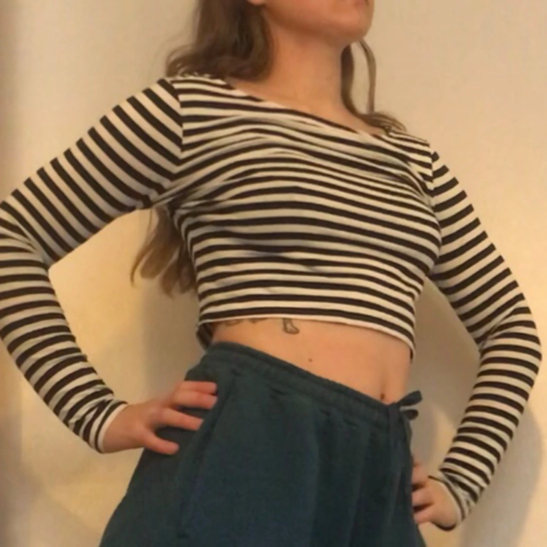 Randig crop top - 90