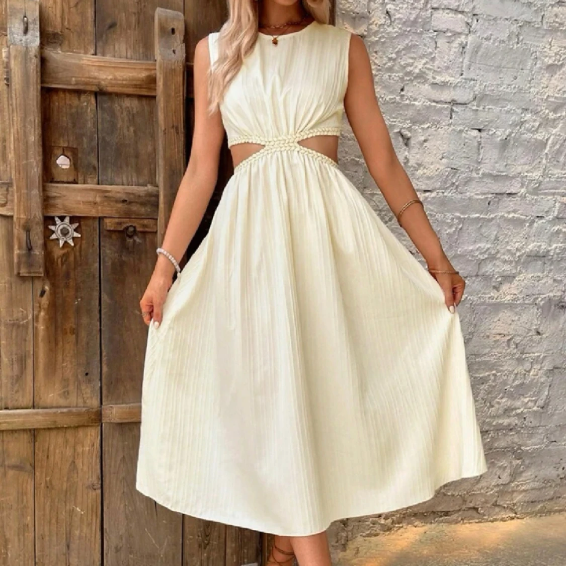 Beige klänning - 91