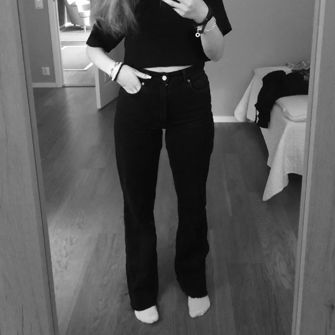 Högmidjade Jeans - Straight  - 90