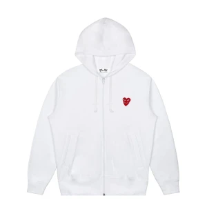 Cdg zip hoodie - Säljer min vita cdg hoodie typ oanvänd kom privat för mer information.