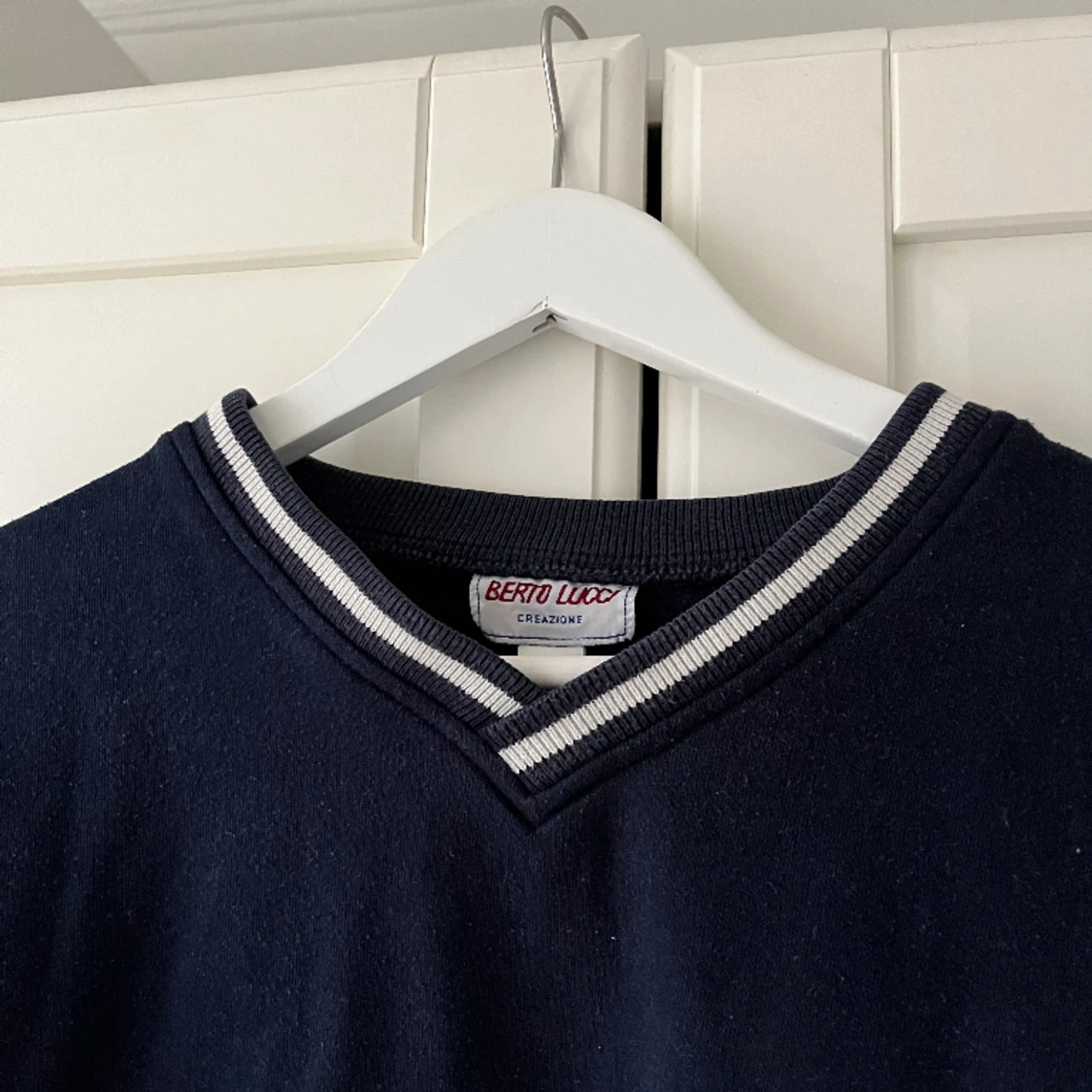 Marinblå sweatshirt vintage  - 90