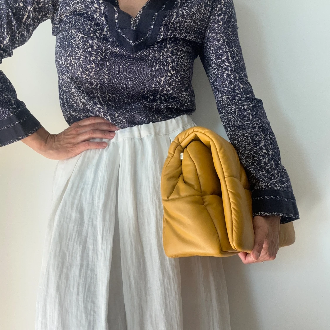 Wanda quilted faux leather clutch