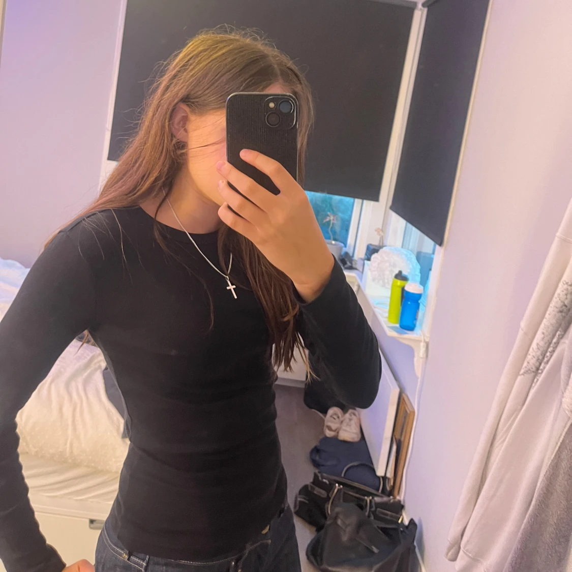 Säljer svart långärmad gina tricot tröja!