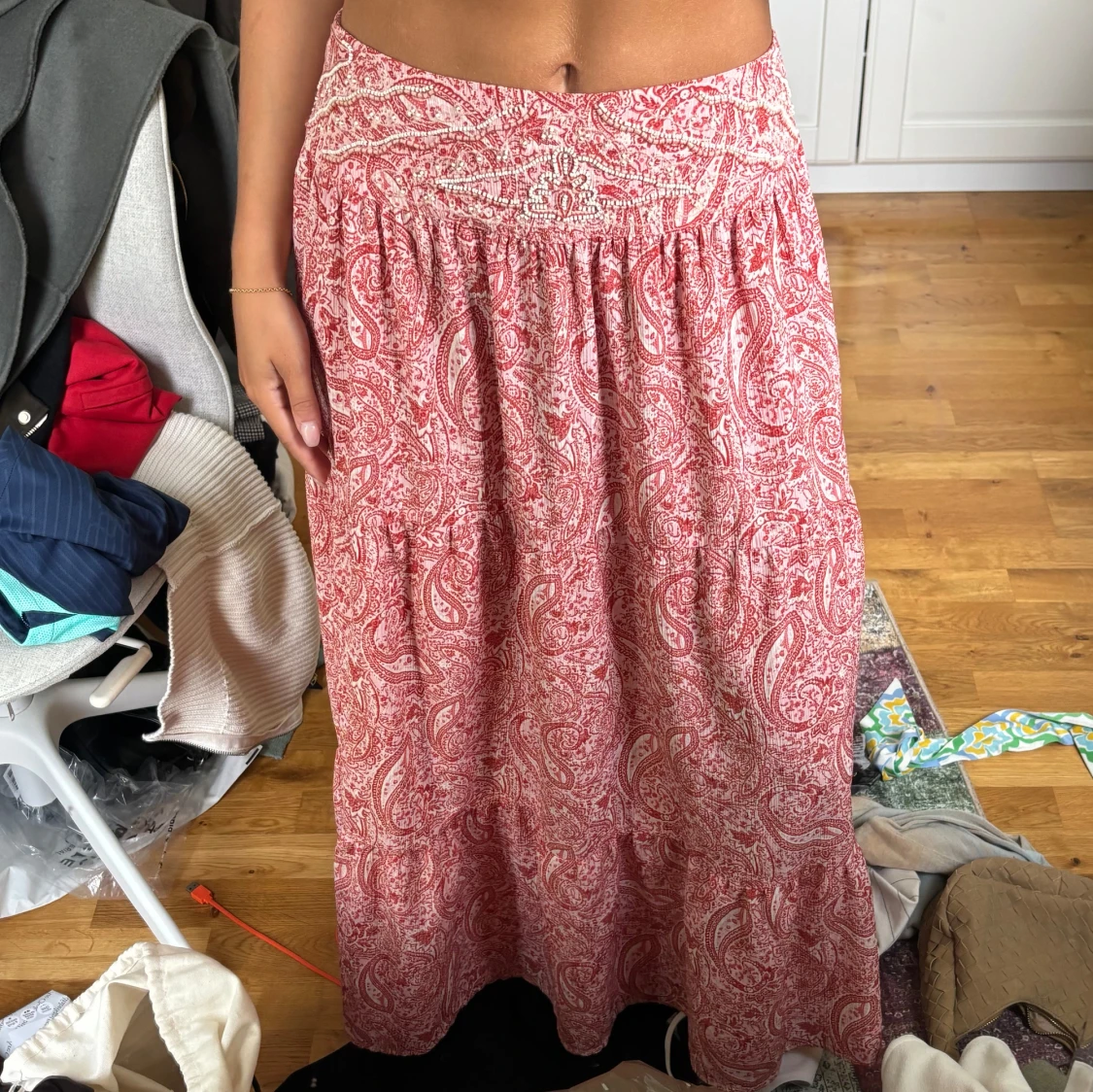 Mönstard långkjol - 90