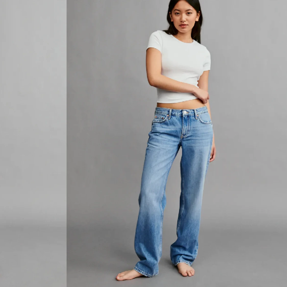 Low waist straight jeans