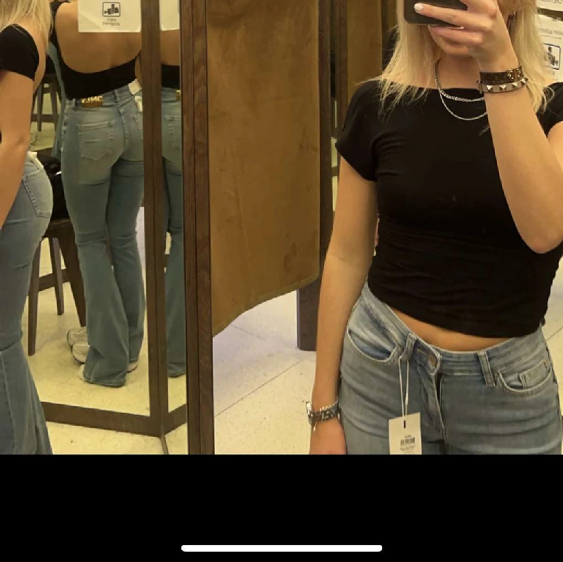 Grå bootcut jenas  - 91