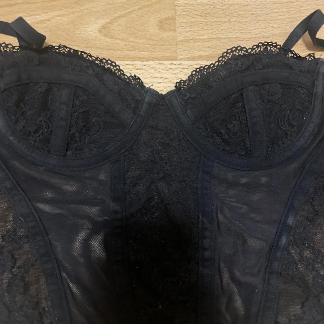 Svart korsett linne - 91