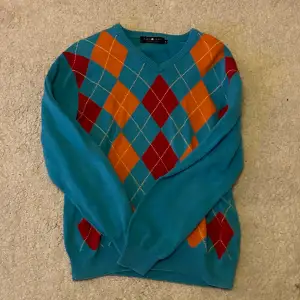 En Blå Park lane tröja med rutigt mönster, använd men i bra skick