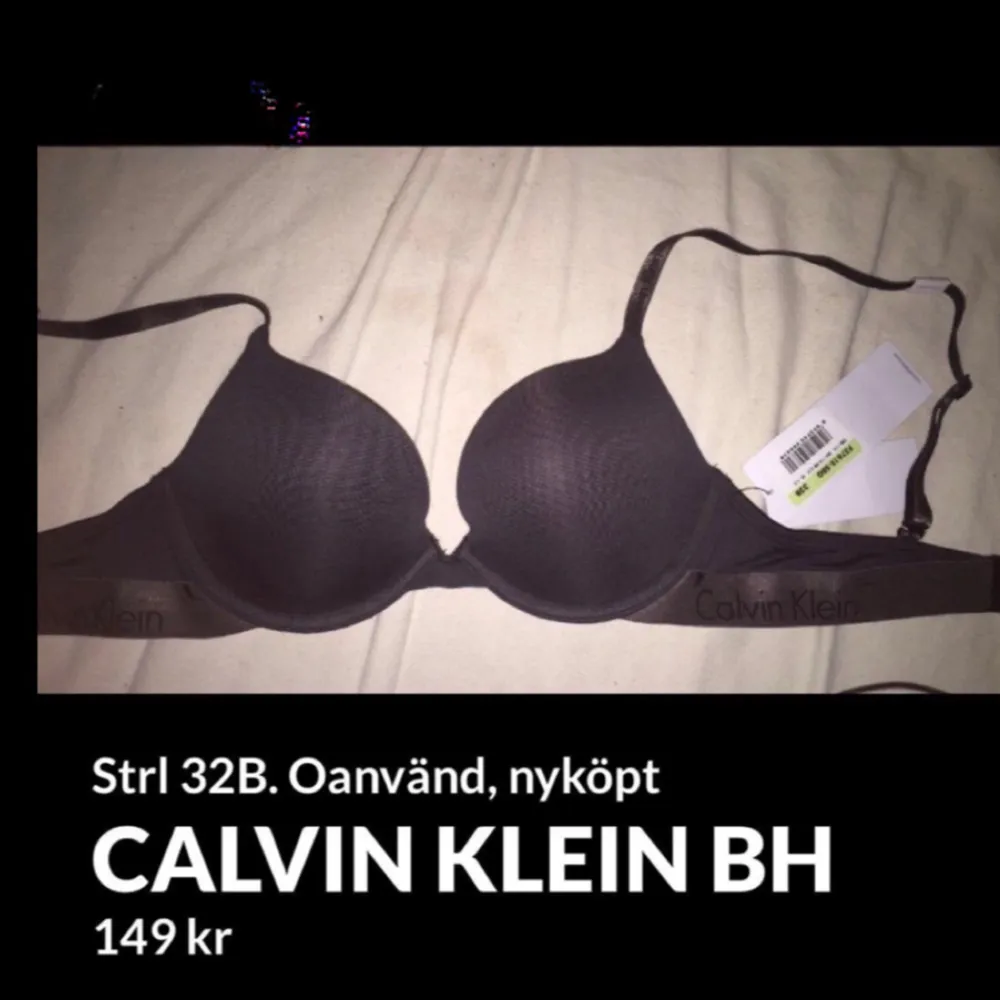 En klassisk simpel bH från Calvin Klein! Storlek 32B 🖤Inköpt på Zalando. Övrigt.