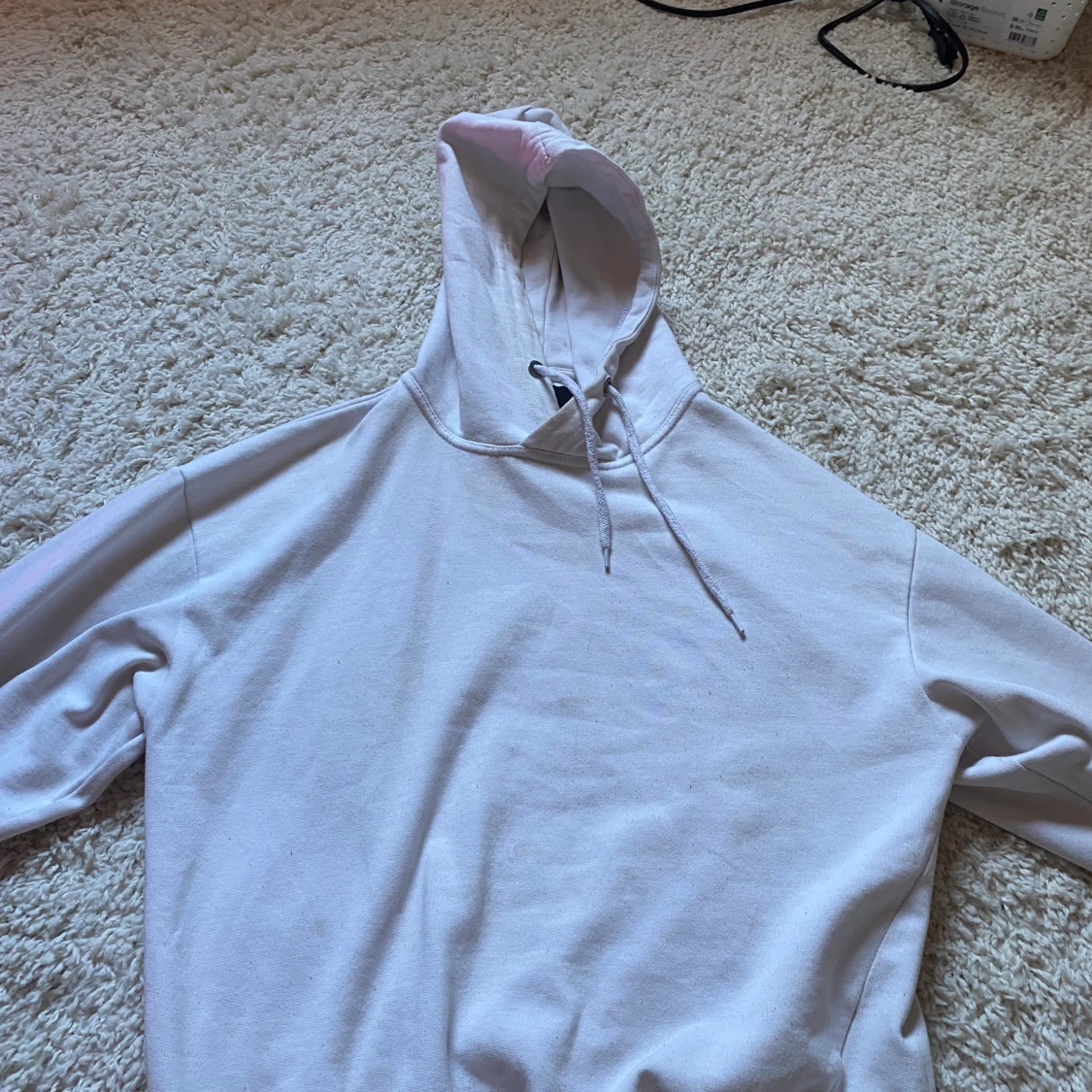 Vanlig vit hoodie🤍 - 90