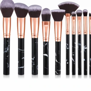 Marmor sminkborstset   - 10 st marmor sminkborstset. Helt ny!