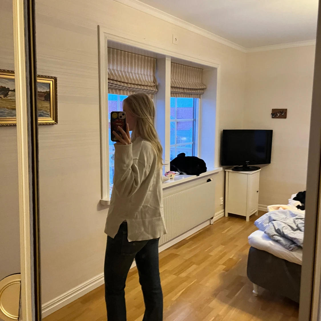 Snygg vit tröja  - 90