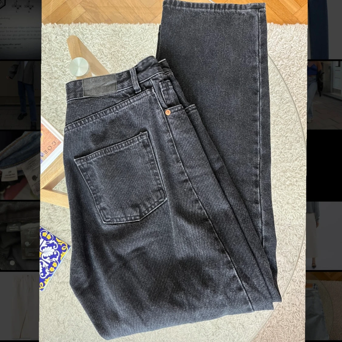 Svart/grå jeans Monki