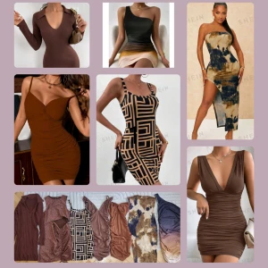 Klädpaket- brunt - Oanvända kläder i S. En blandning från zara, h&m, gina tricot, shein, prettylittlething, chiquelle, mango mfl.   400:- el högstbjudande 