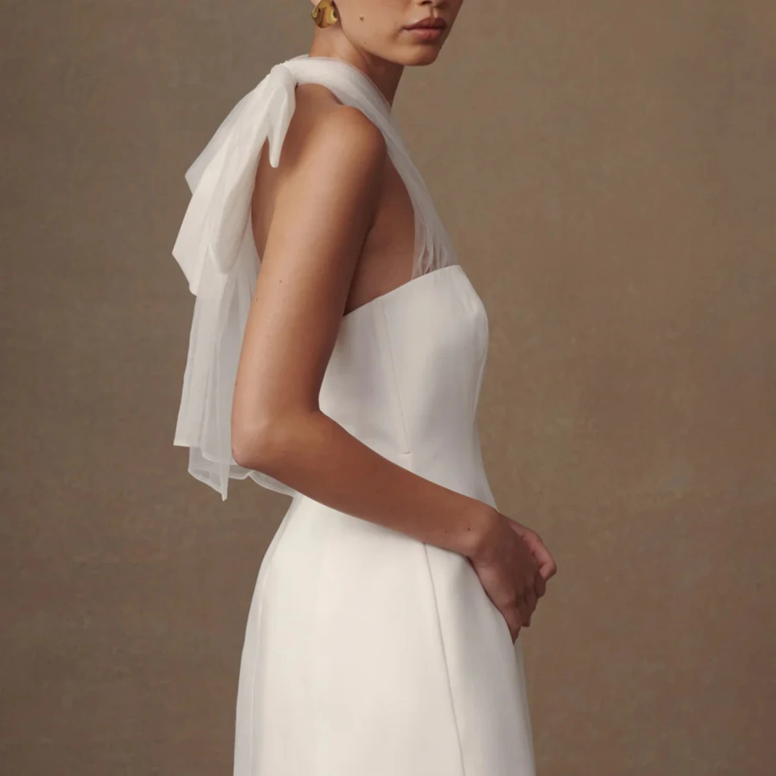 Kort vit klänning student bröllop Meshki - 91